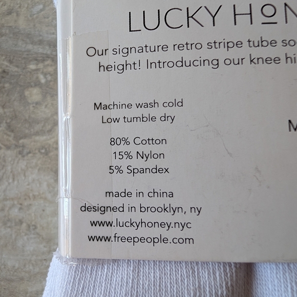 NWT Free People Knee High Tube Socks - Picture 2 of 2